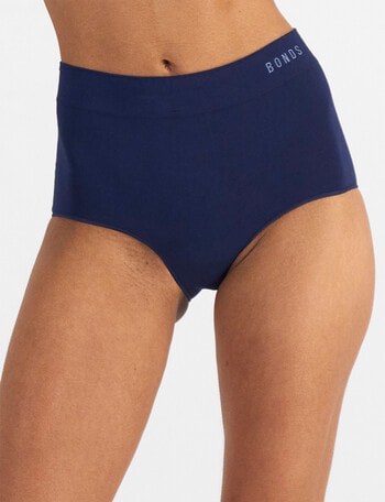 Bonds Seamless Full Brief, Black Sea product photo