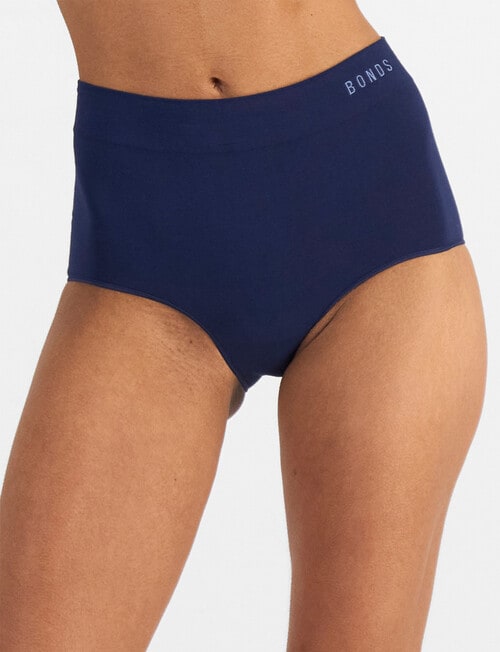 Bonds Seamless Full Brief, Black Sea product photo