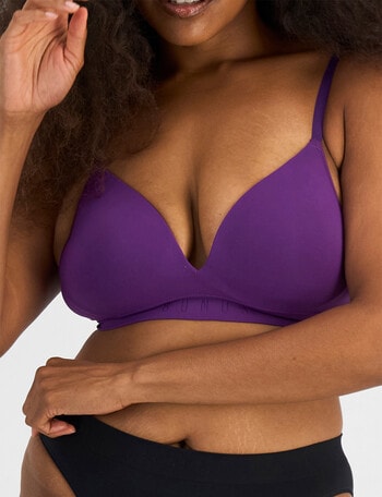 Bonds Bases Wirefree Bra, Rich Amethyst product photo