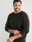 Kauri Trail Crew Neck Sweater, Dark Brown Marle product photo