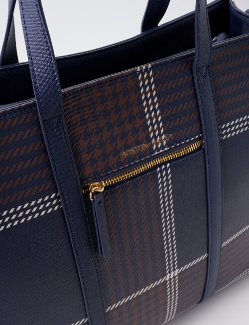 Boston + Bailey Boba Panel Tote Bag, Navy Houndstooth product photo View 05 L