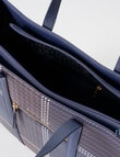 Boston + Bailey Boba Panel Tote Bag, Navy Houndstooth product photo View 07 S