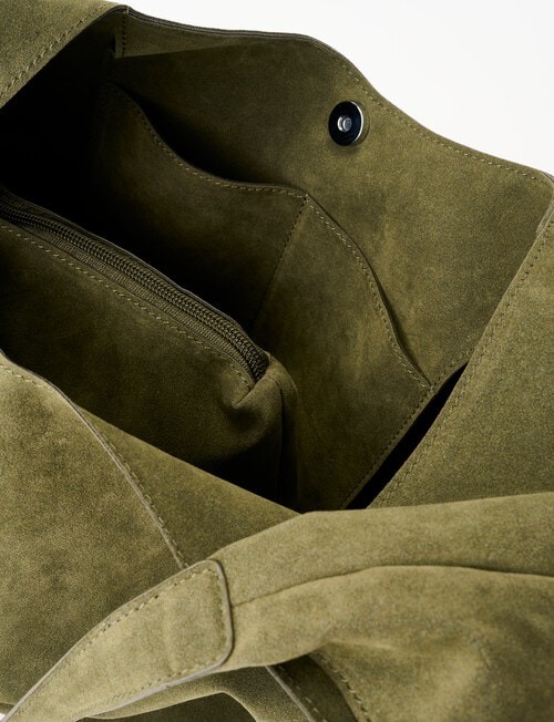 Whistle Faux Suede Tote Bag, Sea Kelp product photo View 06 L
