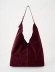 Whistle Faux Suede Tote Bag, Cherry Lacquer product photo View 02 S