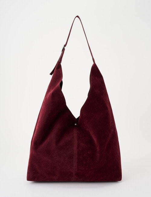Whistle Faux Suede Tote Bag, Cherry Lacquer product photo View 02 L