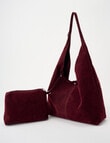 Whistle Faux Suede Tote Bag, Cherry Lacquer product photo View 03 S