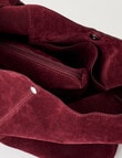 Whistle Faux Suede Tote Bag, Cherry Lacquer product photo View 06 S