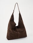 Whistle Faux Suede Tote Bag, Espresso product photo