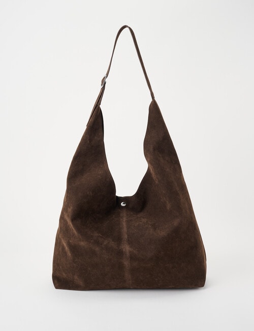Whistle Faux Suede Tote Bag, Espresso product photo View 02 L