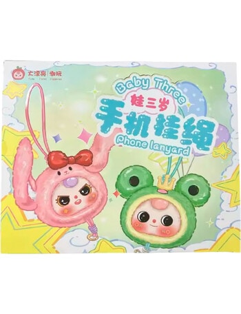 Baby Three Phone Strap Plush Blind Box, Assorted product photo