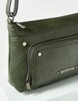 Pronta Moda Zip Pocket Crossbody Bag, Olive product photo View 02 S