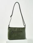 Pronta Moda Zip Pocket Crossbody Bag, Olive product photo View 03 S