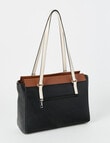 Pronta Moda Mama Tri-Colour Tote Bag, Black, Brown & Cream product photo View 02 S