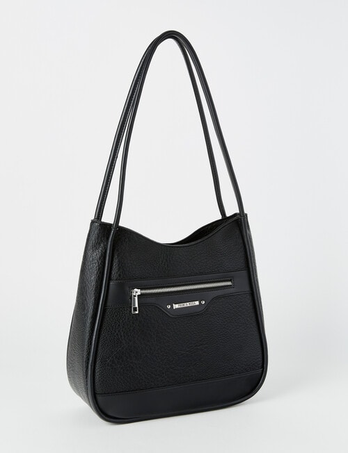 Pronta Moda Piped Shopper Bag, Black product photo