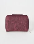Pronta Moda French Paisley Wallet, Burgundy product photo View 02 S