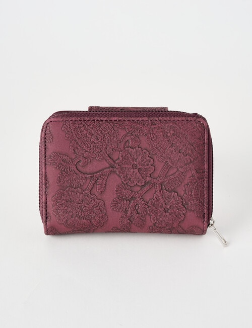 Pronta Moda French Paisley Wallet, Burgundy product photo View 02 L