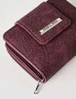 Pronta Moda French Paisley Wallet, Burgundy product photo View 05 S
