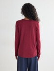 Zest Organic Cotton Long Sleeve Tee, Port product photo View 02 S