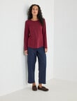 Zest Organic Cotton Long Sleeve Tee, Port product photo View 03 S