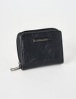 Pronta Moda French Floral Emboss Wallet, Black product photo