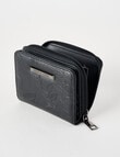 Pronta Moda French Floral Emboss Wallet, Black product photo View 03 S