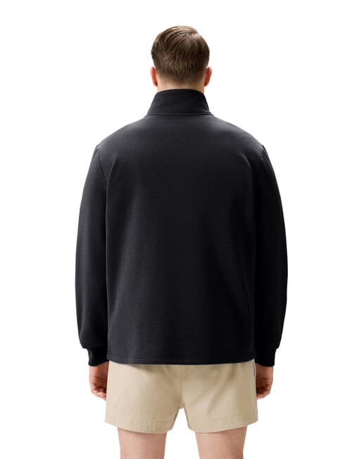 Canterbury Quarter Zip Open Hem Sweater, Black product photo View 02 L