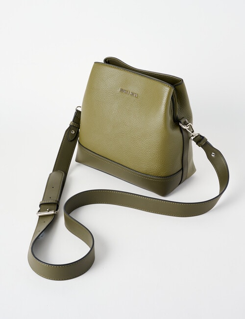 Pebble Look Crossbody Bag, Olive product photo View 03 L