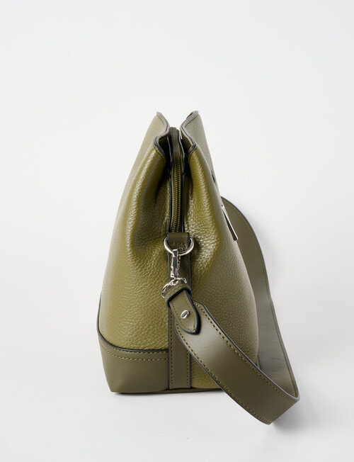 Pebble Look Crossbody Bag, Olive product photo View 04 L