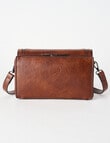 Pronta Moda Full Flap Crossbody Bag, Tan product photo View 02 S