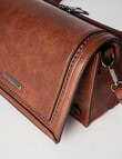Pronta Moda Full Flap Crossbody Bag, Tan product photo View 06 S