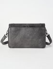 Pronta Moda Full Flap Crossbody Bag, Grey product photo View 02 S