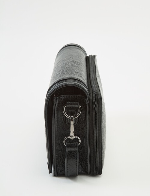 Pronta Moda Full Flap Crossbody, Black product photo View 04 L