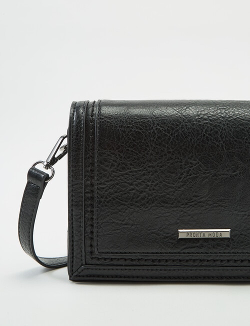 Pronta Moda Full Flap Crossbody, Black product photo View 05 L