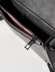 Pronta Moda Full Flap Crossbody Bag, Grey product photo View 07 S
