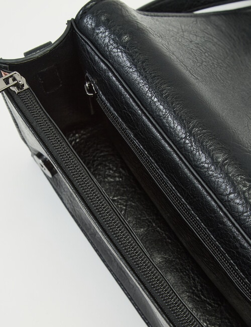 Pronta Moda Full Flap Crossbody, Black product photo View 07 L