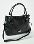 Pronta Moda Leatherlook Shopper Bag, Black product photo