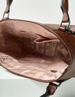 Pronta Moda Leatherlook Shopper Bag, Tan product photo View 05 S