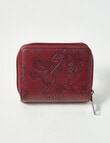 Pronta Moda Floral Emboss Wallet, Merlot product photo View 02 S