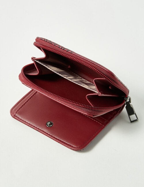 Pronta Moda Floral Emboss Wallet, Merlot product photo View 04 L