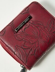 Pronta Moda Floral Emboss Wallet, Merlot product photo View 05 S