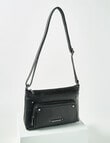 Pronta Moda Zip Pocket Crossbody Bag, Black product photo