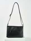 Pronta Moda Zip Pocket Crossbody Bag, Black product photo View 03 S