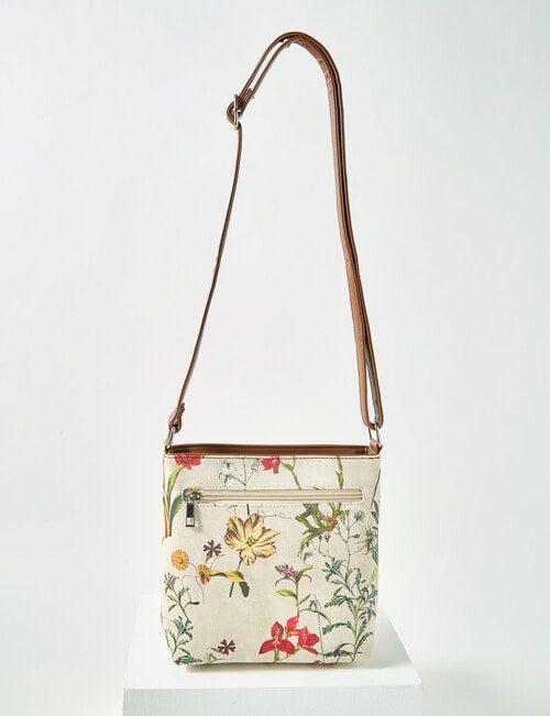 Pronta Moda Floral Print Crossbody Bag, Multi product photo View 03 L