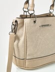 Pronta Moda Multi Compartment Shopper Bag, Bone product photo View 02 S