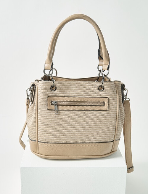 Pronta Moda Multi Compartment Shopper Bag, Bone product photo View 03 L