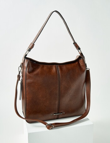 Pronta Moda Slouch Shoulder Bag, Tan product photo