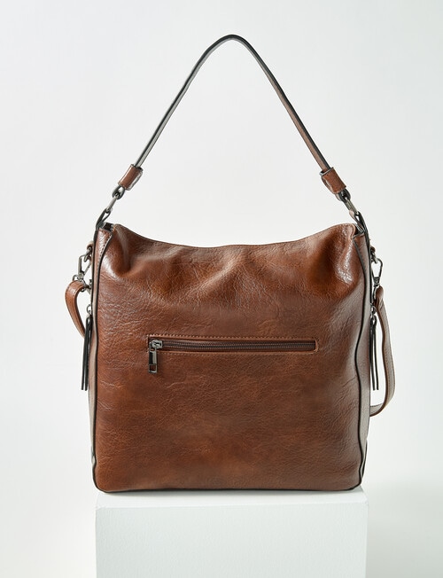 Pronta Moda Slouch Shoulder Bag, Tan product photo View 04 L