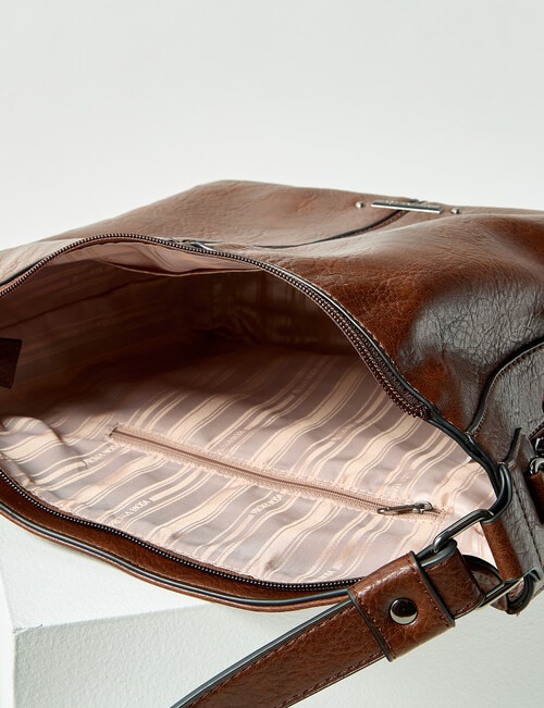 Pronta Moda Slouch Shoulder Bag, Tan product photo View 05 L