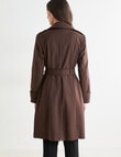 Oliver Black Trench Coat, Chocolate product photo View 02 S