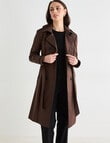 Oliver Black Trench Coat, Chocolate product photo View 05 S